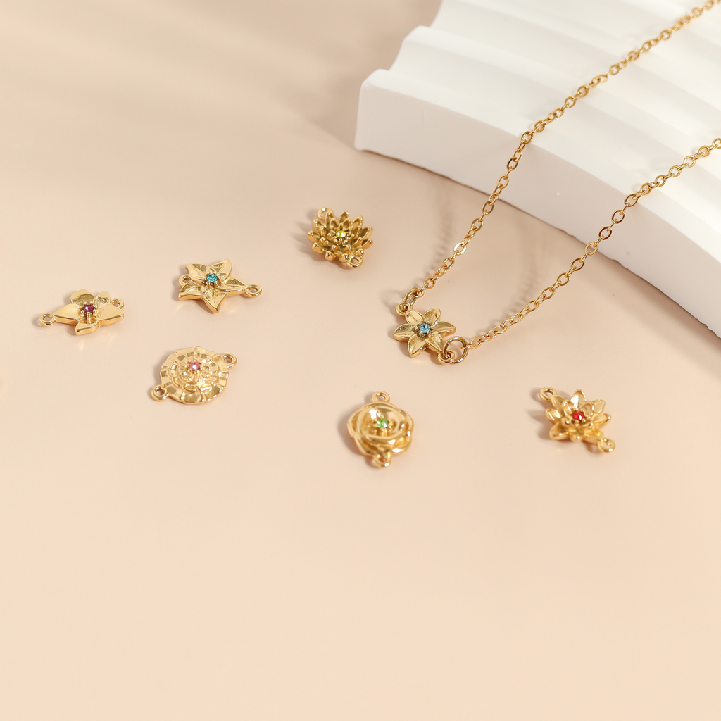 18K Gold PVD Stainless Steel Loop Connector Chain Necklace