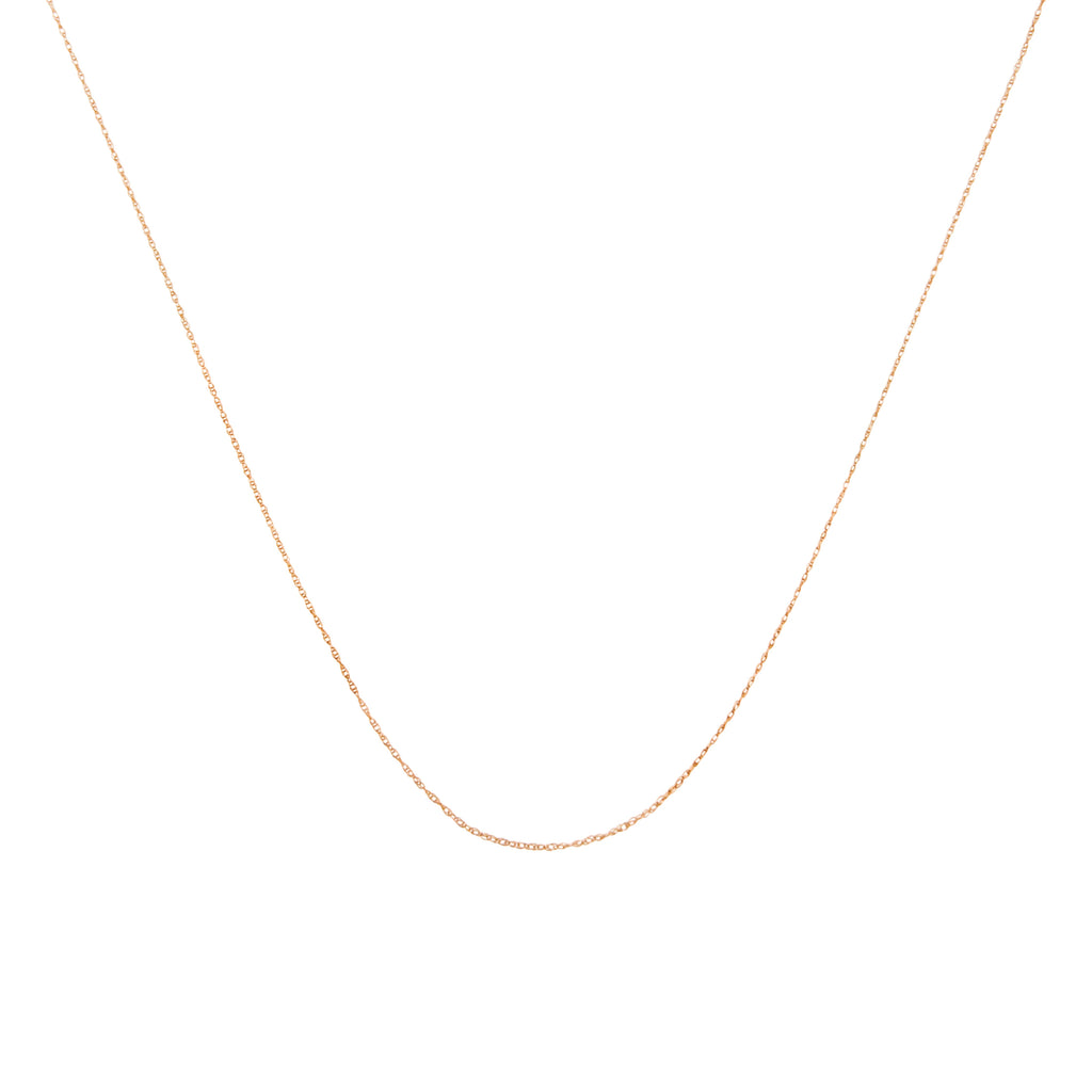 Solid 10K Gold Rope Chain 0.5MM with Spring Ring