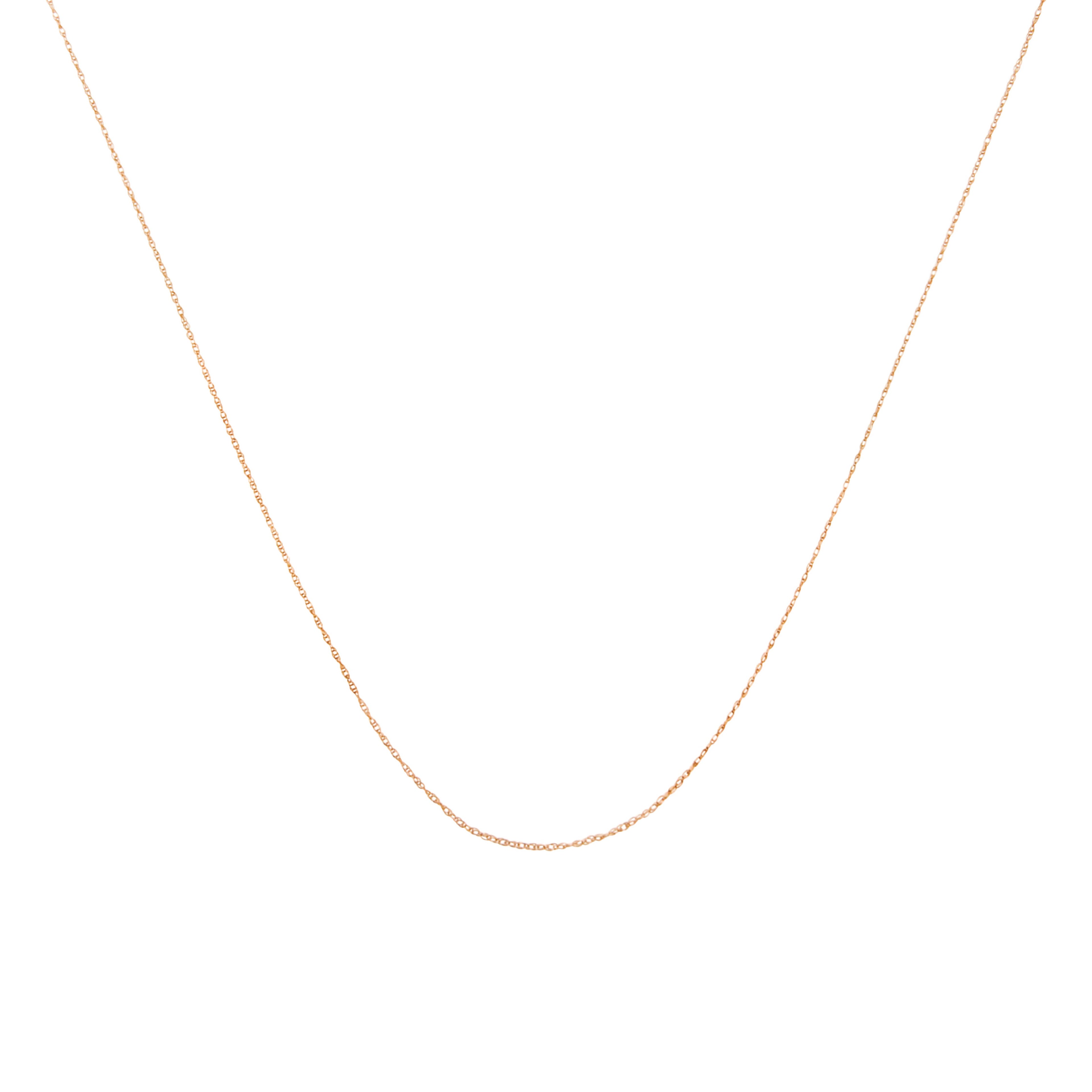 Solid 10K Gold Rope Chain 0.5MM with Spring Ring