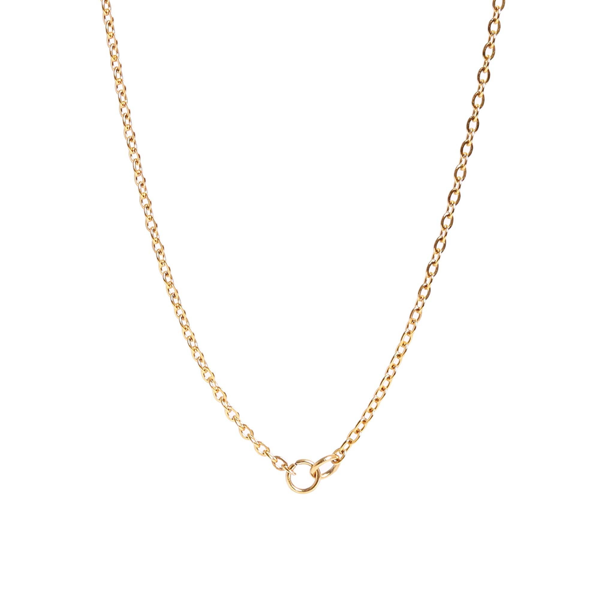 18K Gold PVD Stainless Steel Loop Connector Chain Necklace