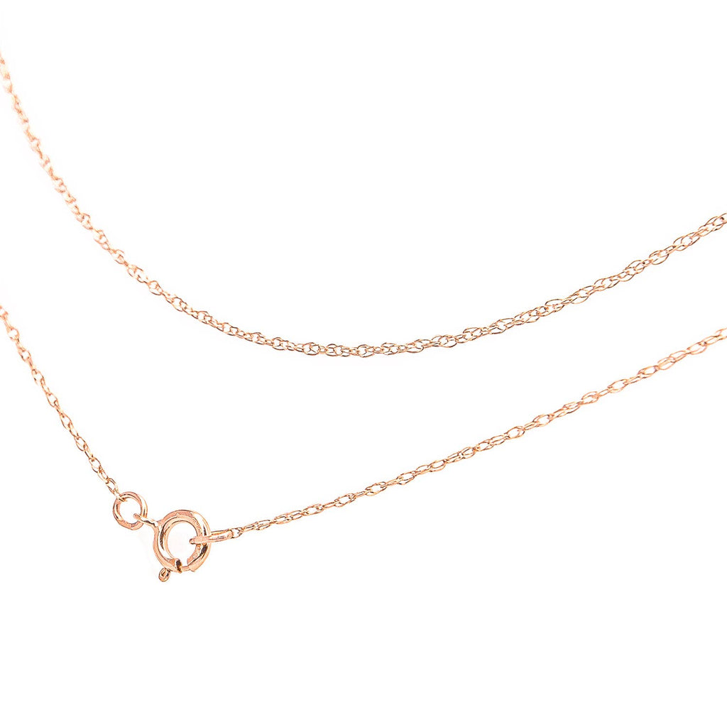 Solid 10K Gold Rope Chain 0.5MM with Spring Ring