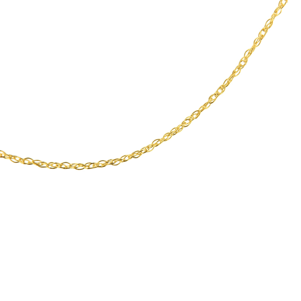 Solid 10K Gold Rope Chain 0.5MM with Spring Ring