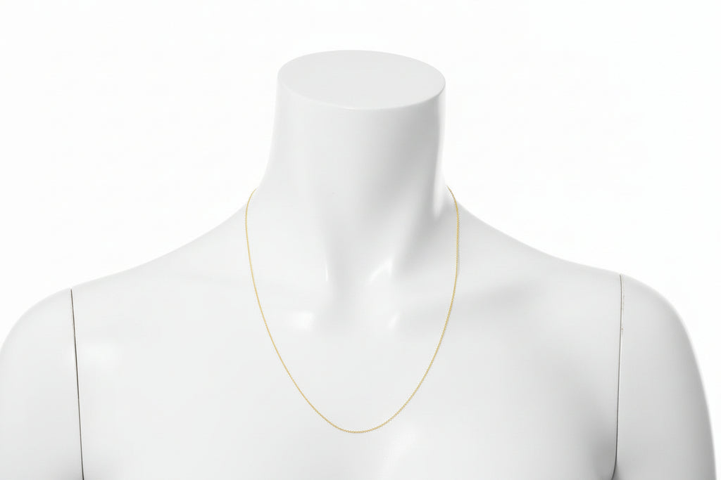 Solid 10K Gold Rope Chain 0.5MM with Spring Ring