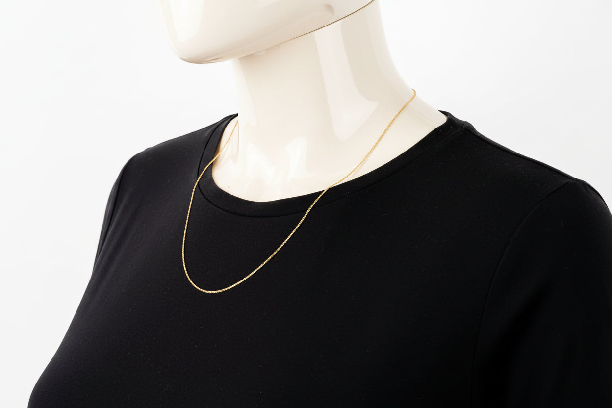 Solid 10K Gold Rope Chain 0.5MM with Spring Ring