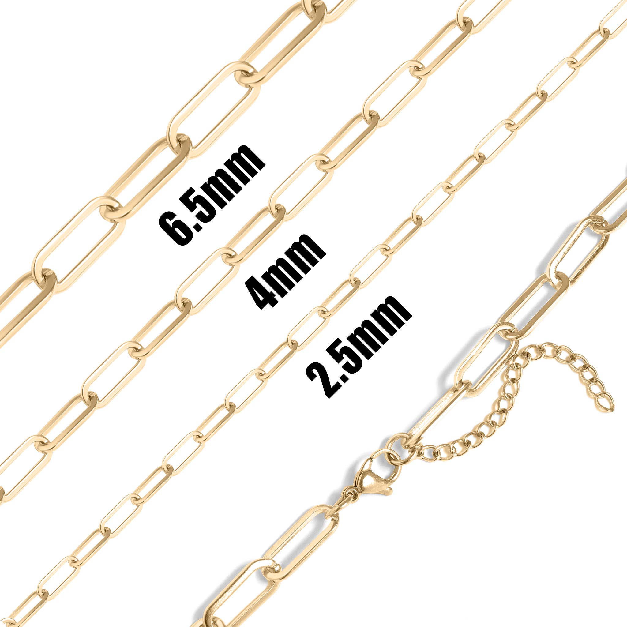 18K Gold Paperclip Chain Necklace